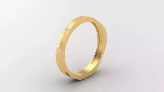Diamond Man Ring Cad  MR  293 3D print model