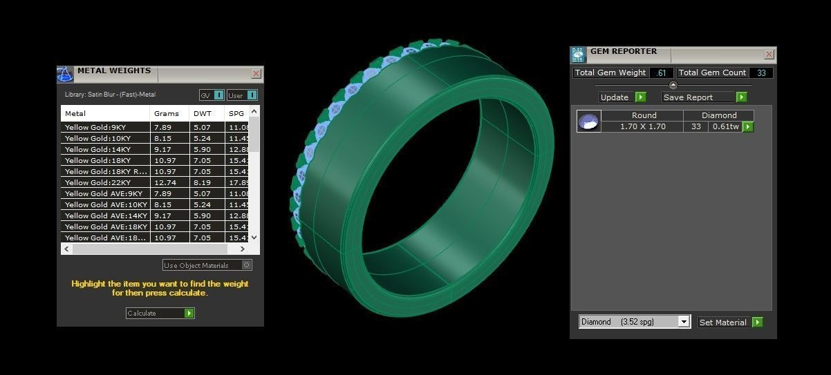 Diamond Man Ring Cad  MR  281 3D print model_5