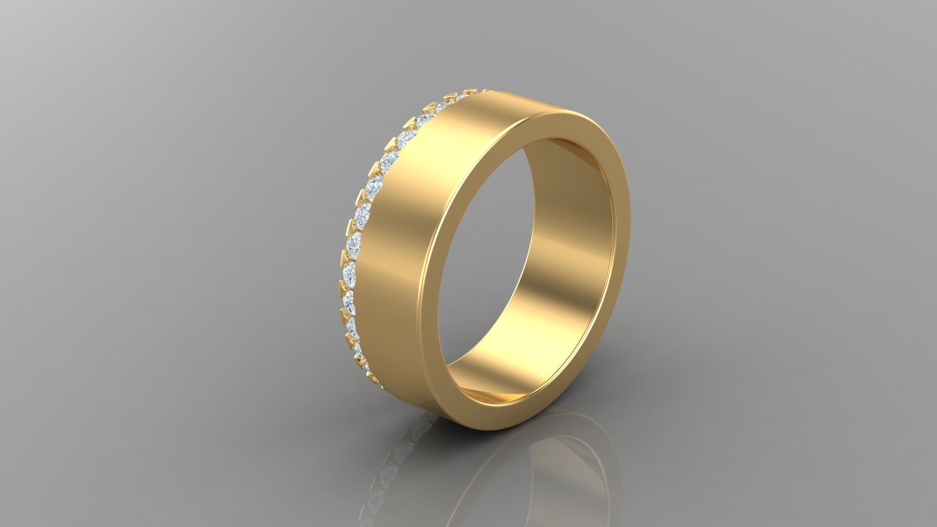 Diamond Man Ring Cad  MR  281 3D print model_1