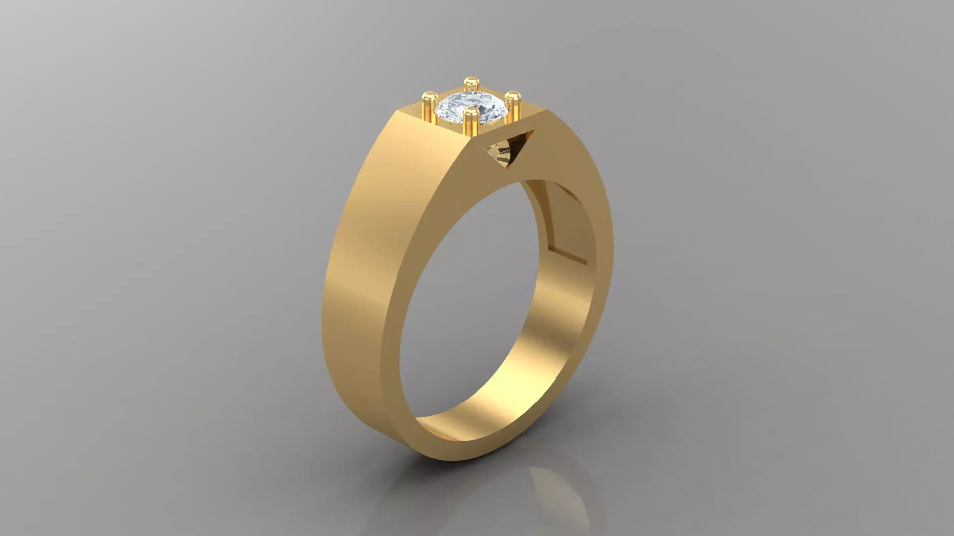 Diamond Man Ring Cad  MR  279 3D print model_0