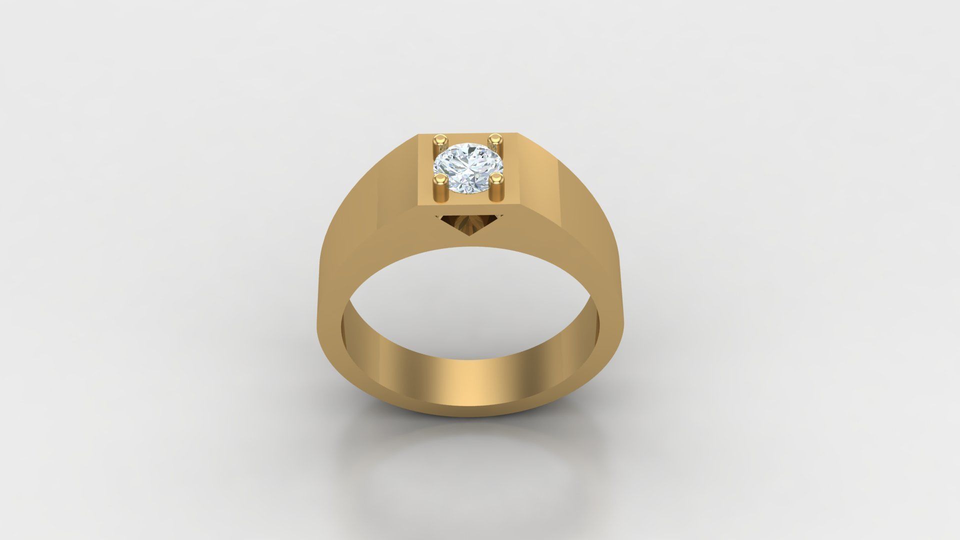 Diamond Man Ring Cad  MR  279 3D print model_4