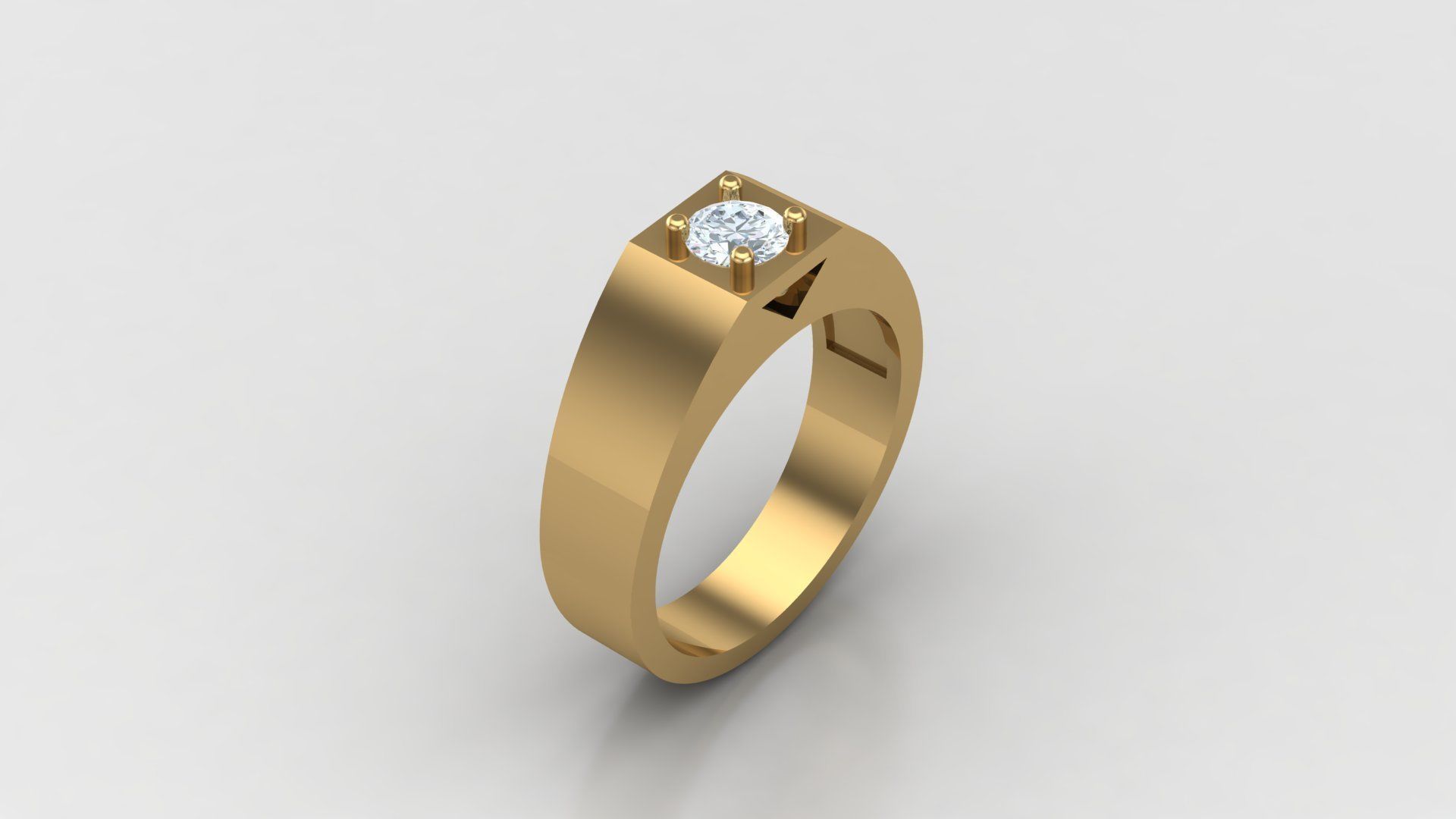 Diamond Man Ring Cad  MR  279 3D print model_3