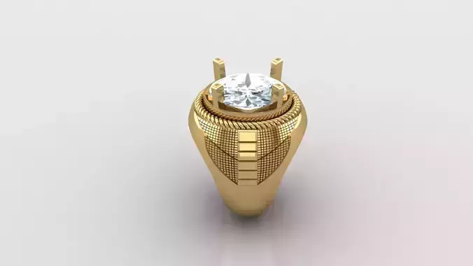 Diamond Man Ring Cad  MR  278 3D print model