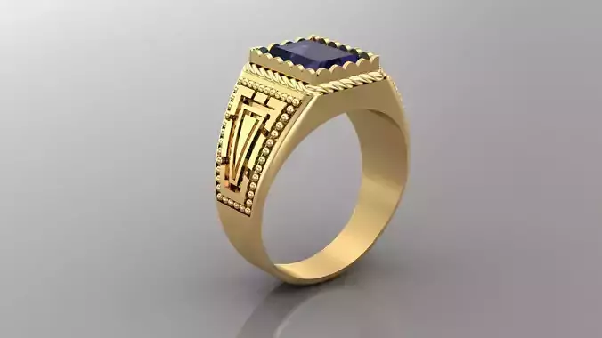 Diamond Man Ring Cad  MR  276 3D print model