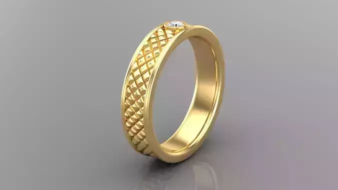 Diamond Man Ring Cad  MR  270 3D print model