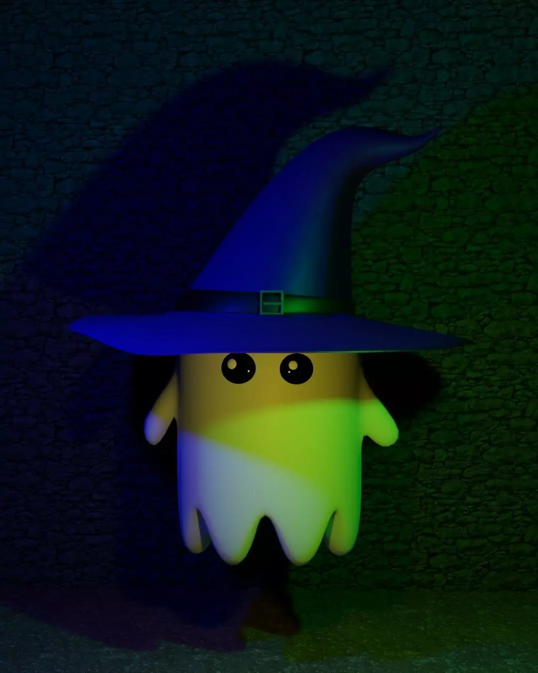 Ghost Low-poly 3D model_0
