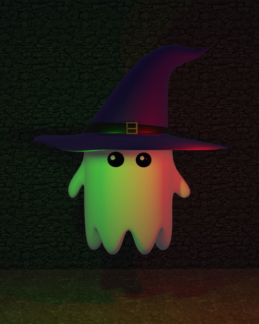 Ghost Low-poly 3D model_5