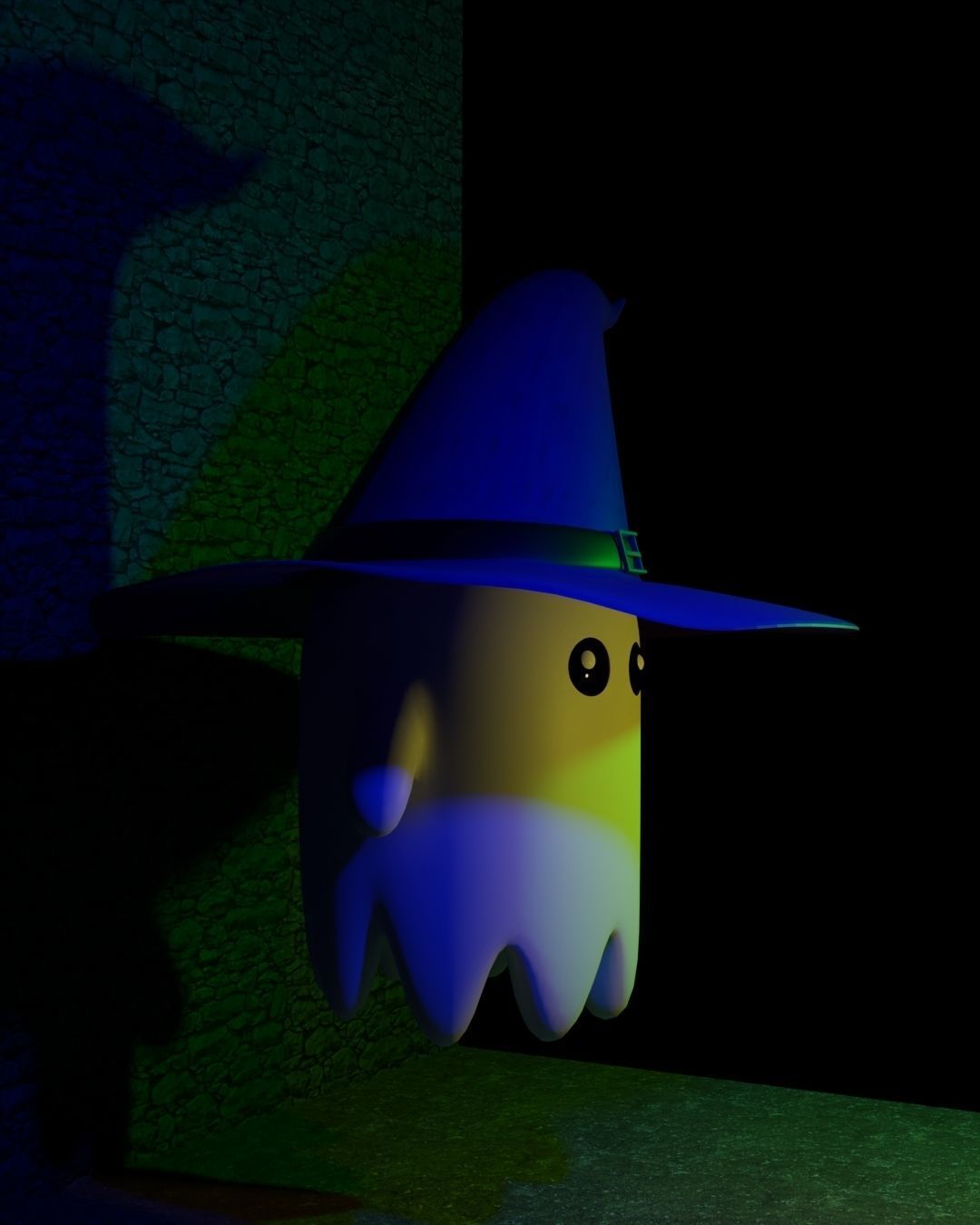 Ghost Low-poly 3D model_3