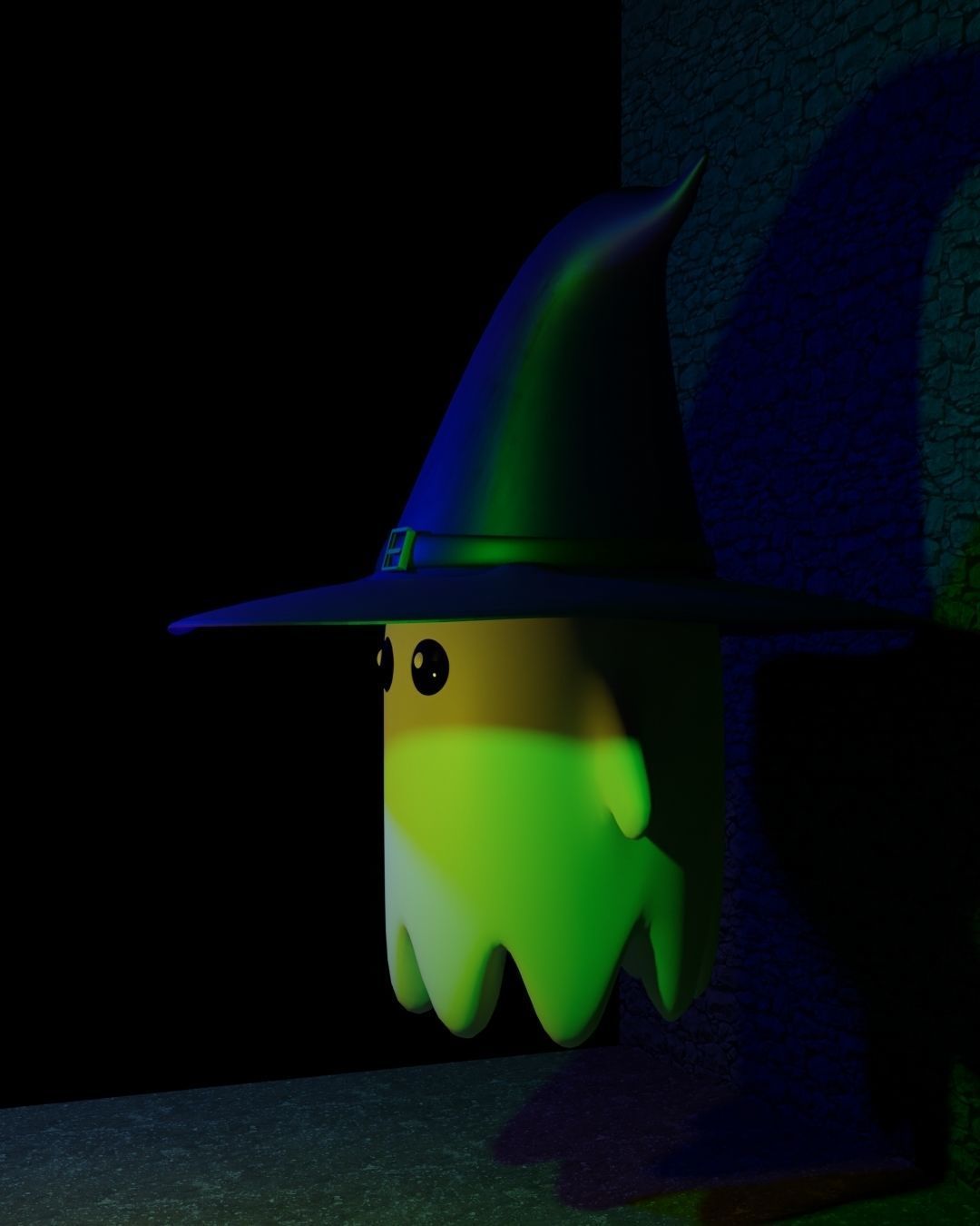 Ghost Low-poly 3D model_2