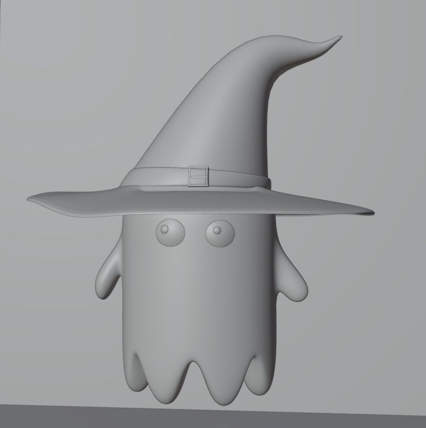 Ghost Low-poly 3D model_7