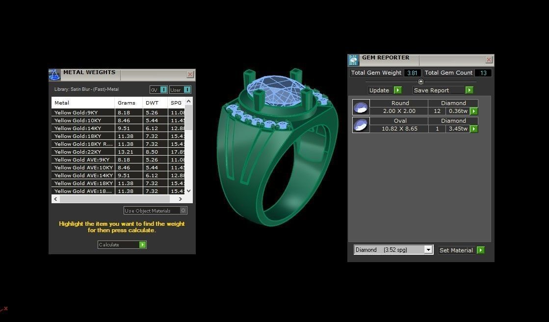 Diamond Man Ring Cad  MR  266 3D print model_5
