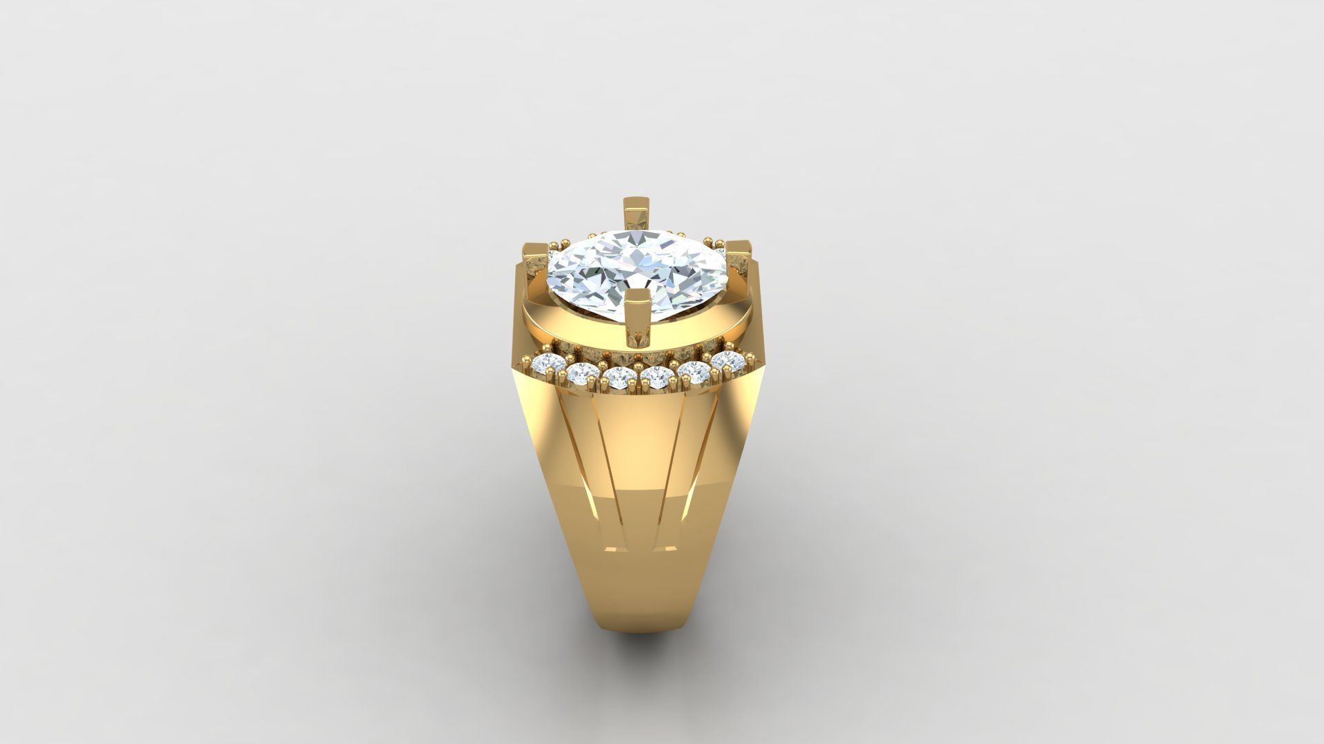 Diamond Man Ring Cad  MR  266 3D print model_3