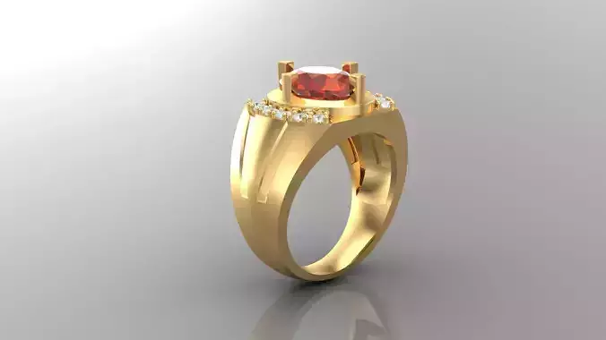 Diamond Man Ring Cad  MR  266