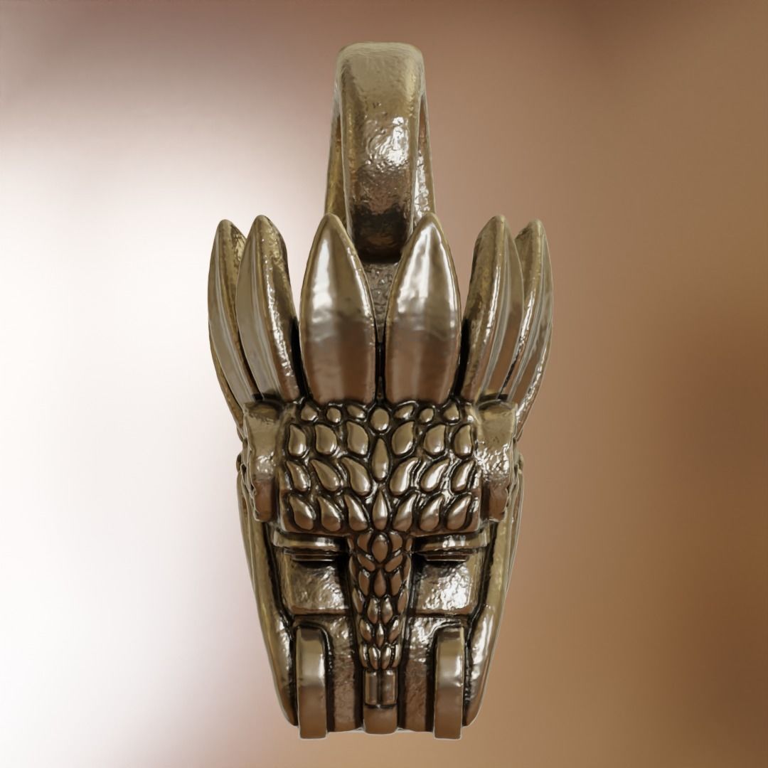 Qetzalcoatl V-2 pendant 3D print model_6