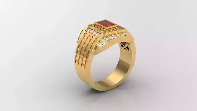 Diamond Man Ring Cad  MR  261
