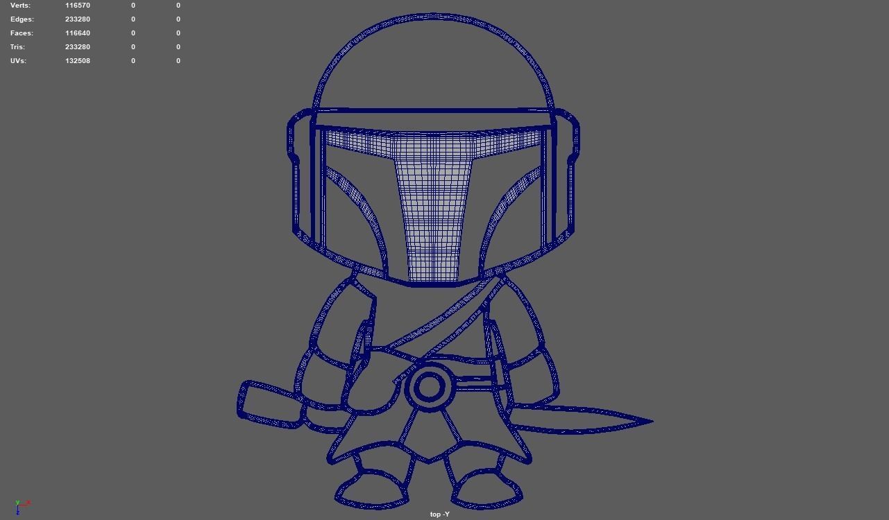 Mandalorian Wall Silhouette 01 3D print model_6