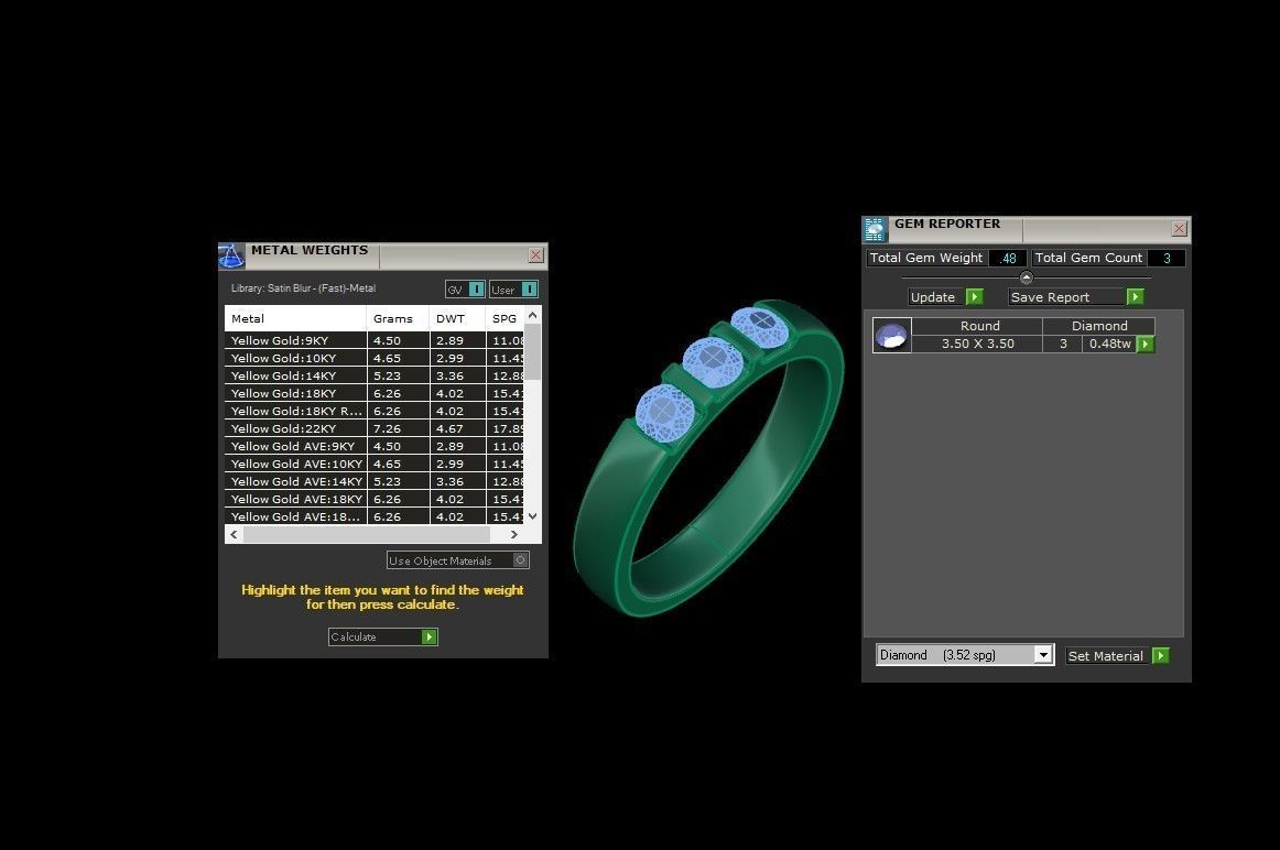 Diamond Man Ring Cad MR 256 3D print model_5