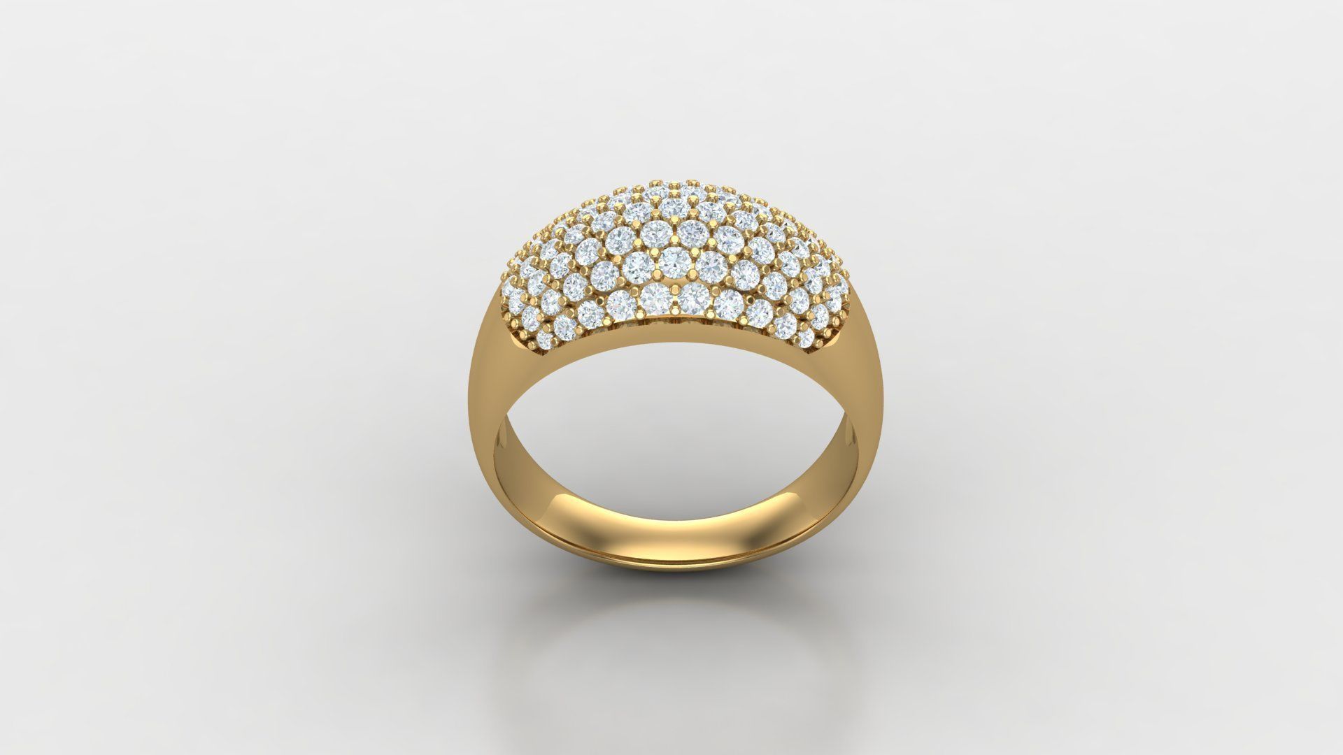 Diamond Man Ring Cad  MR  254 3D print model_2