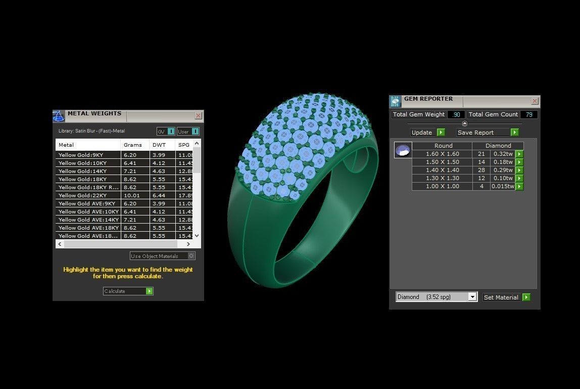 Diamond Man Ring Cad  MR  254 3D print model_5