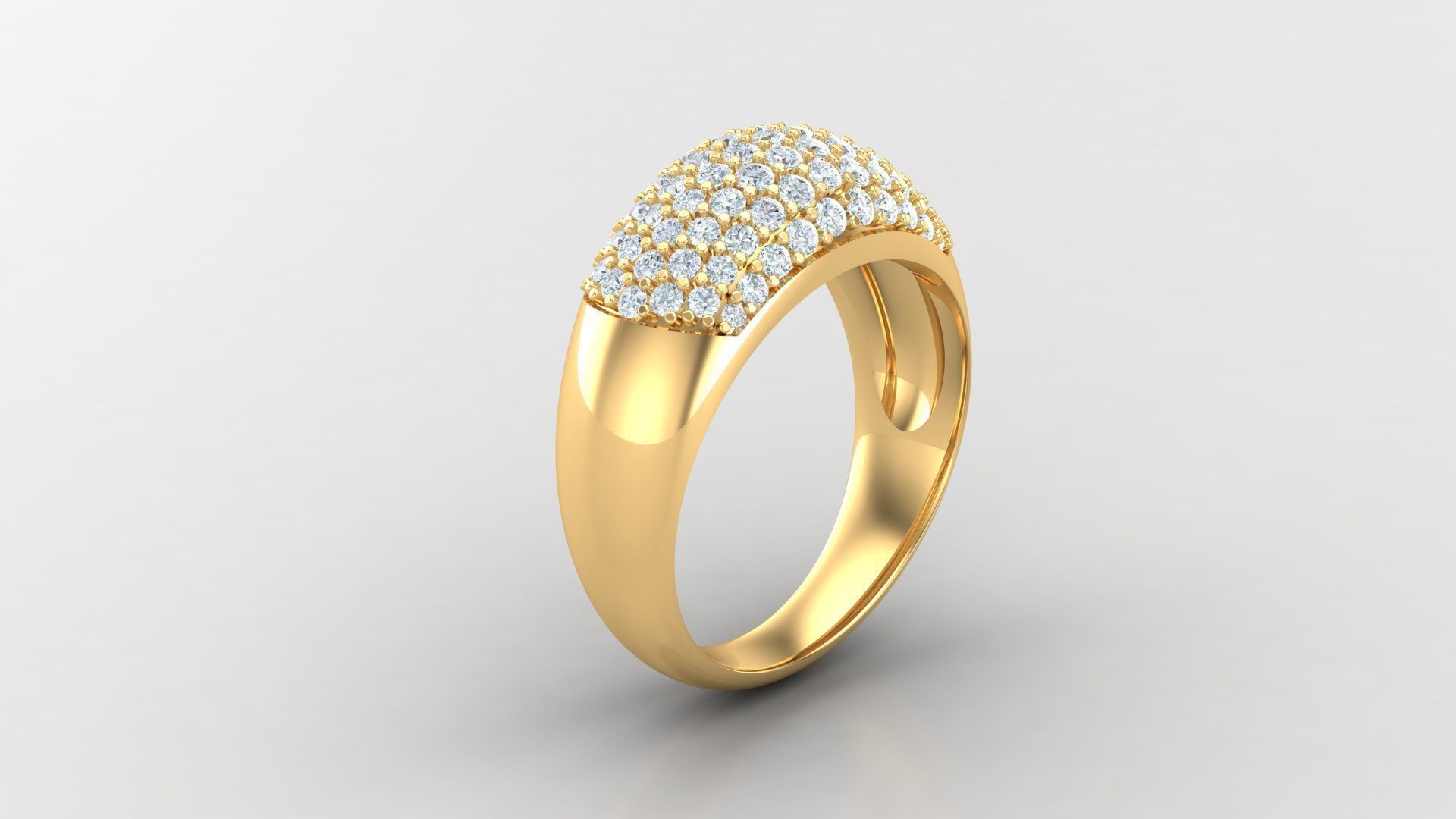 Diamond Man Ring Cad  MR  254 3D print model_1