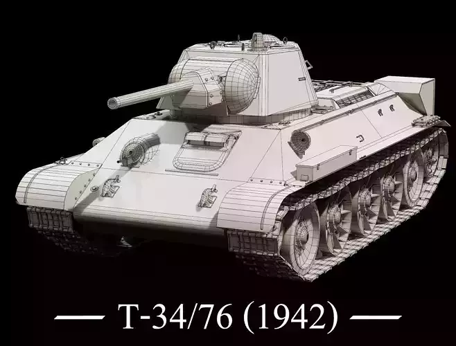 T-34-76 Model 1942 - Base Mesh