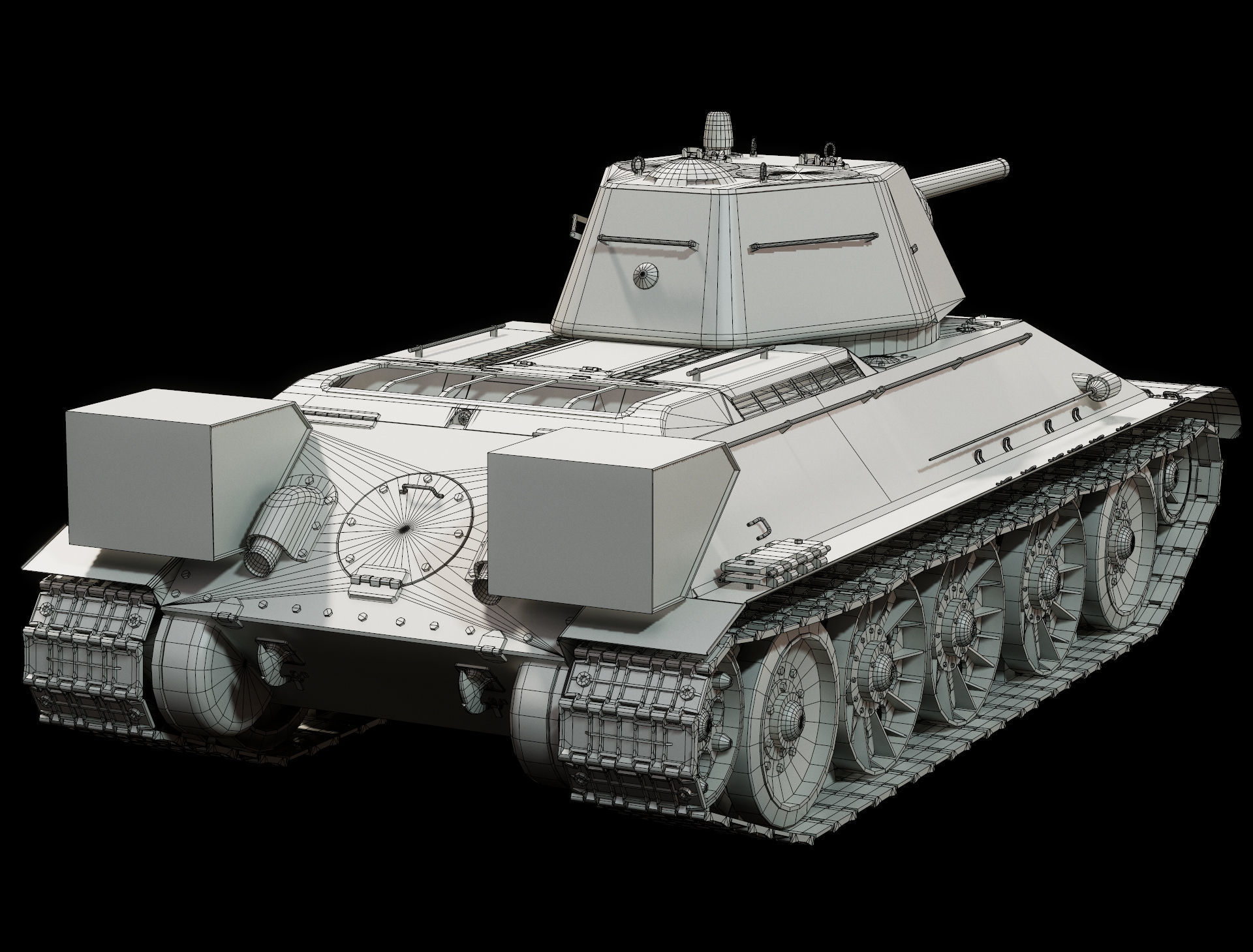 T-34-76 Model 1942 - Base Mesh 3D model_1