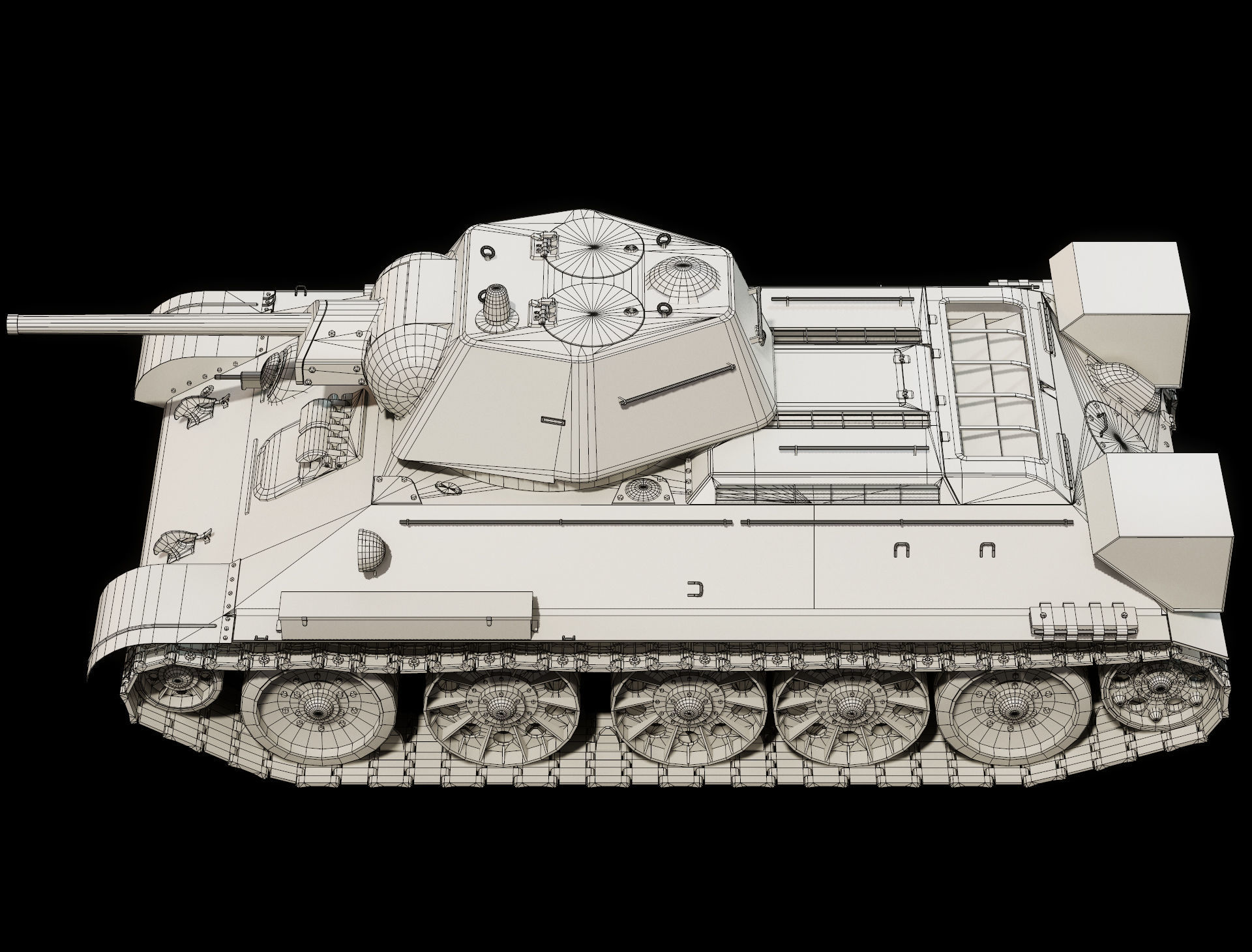 T-34-76 Model 1942 - Base Mesh 3D model_8
