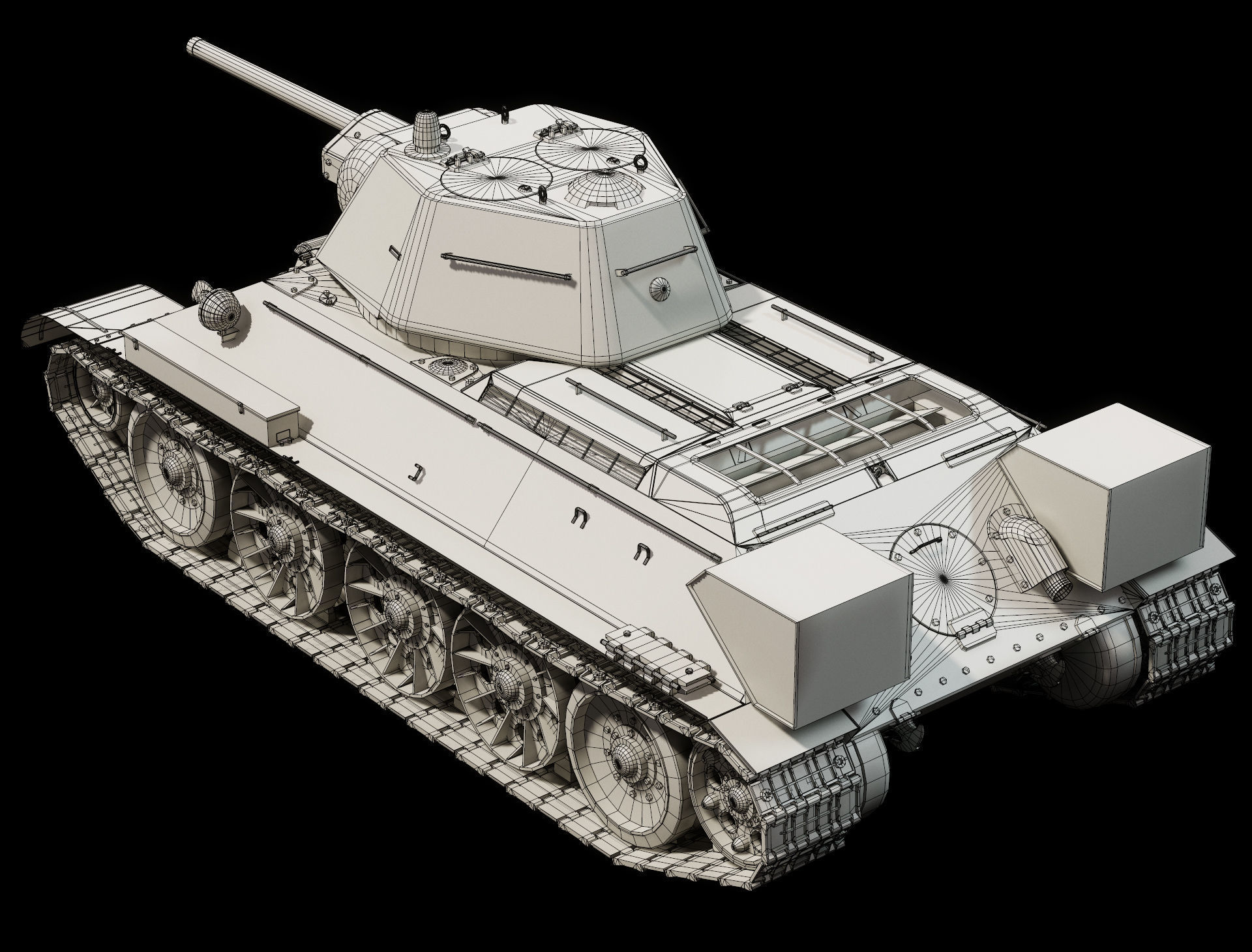 T-34-76 Model 1942 - Base Mesh 3D model_4