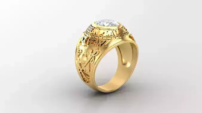 Diamond Man Ring Cad  MR  251