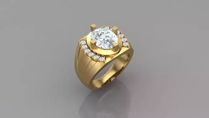 Diamond Man Ring Cad  MR  243