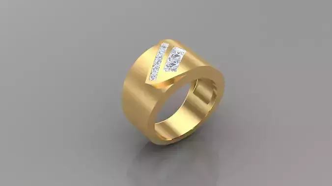 Diamond Man Ring Cad  MR  242