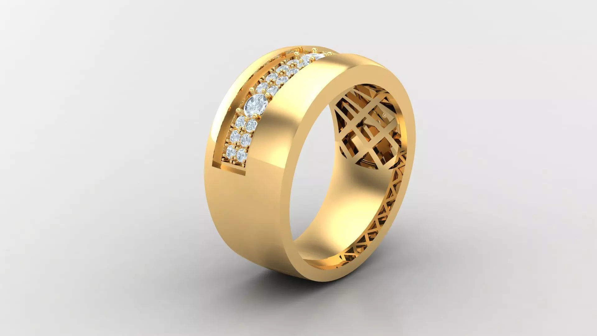 Diamond Man Ring Cad  MR  241 3D print model_0