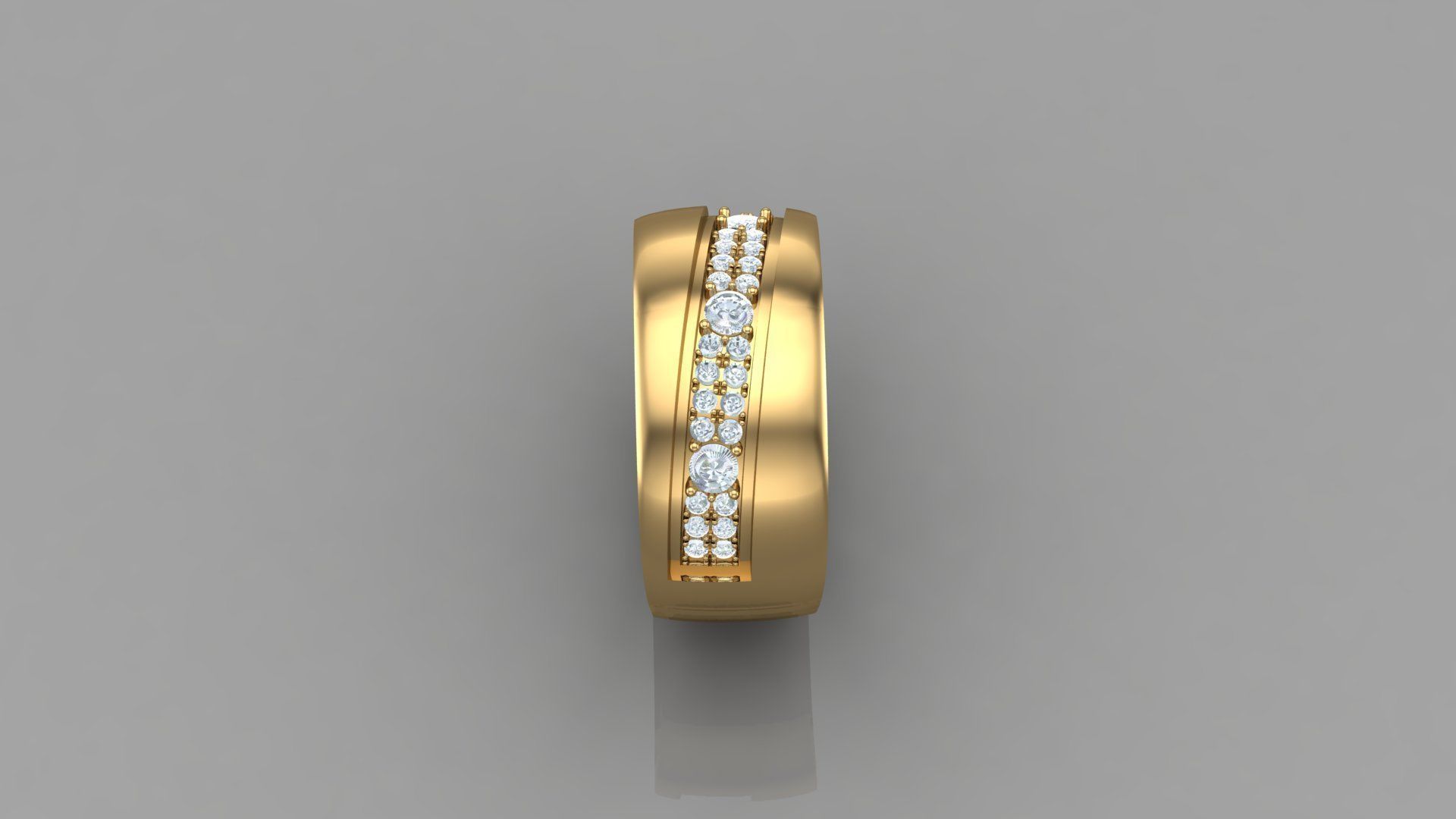 Diamond Man Ring Cad  MR  241 3D print model_3