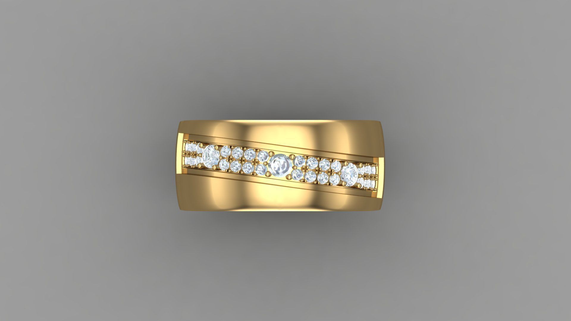 Diamond Man Ring Cad  MR  241 3D print model_4