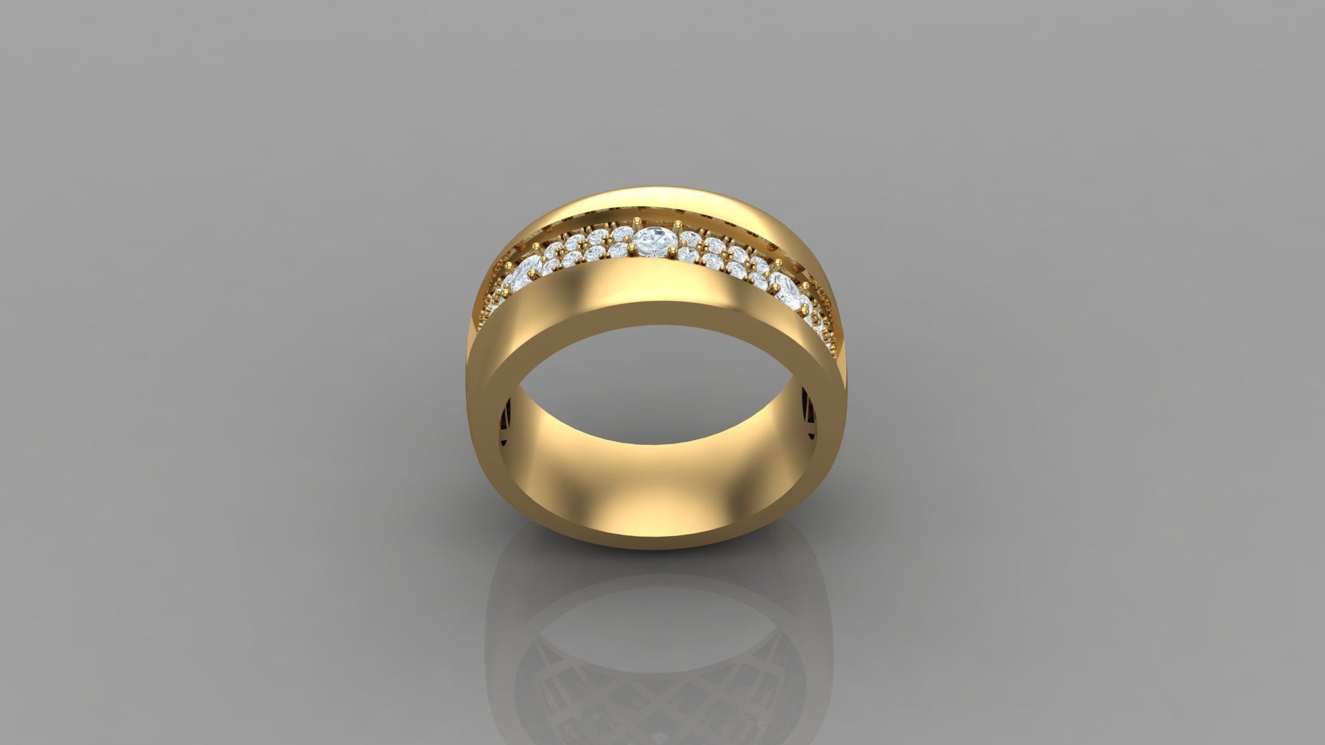 Diamond Man Ring Cad  MR  241 3D print model_2