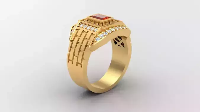 Diamond Man Ring Cad  MR  240