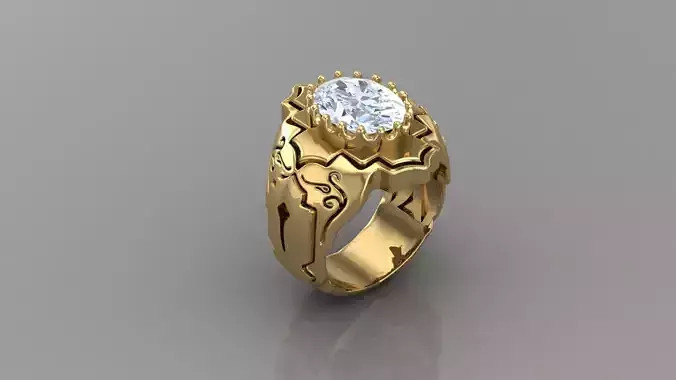 Diamond Man Ring Cad  MR  228