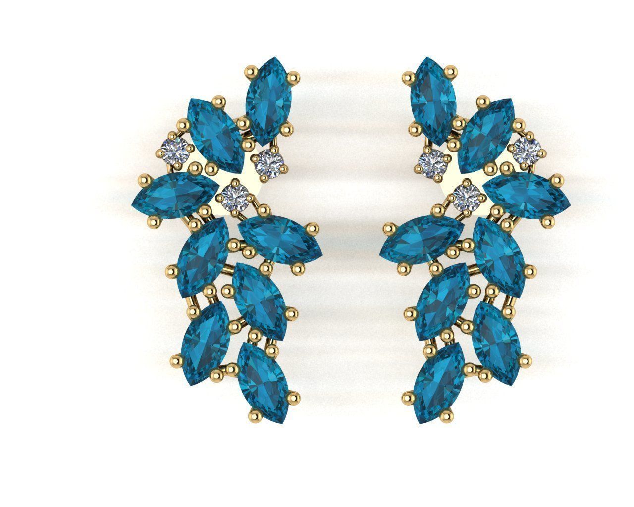 earrings 3D print model_3