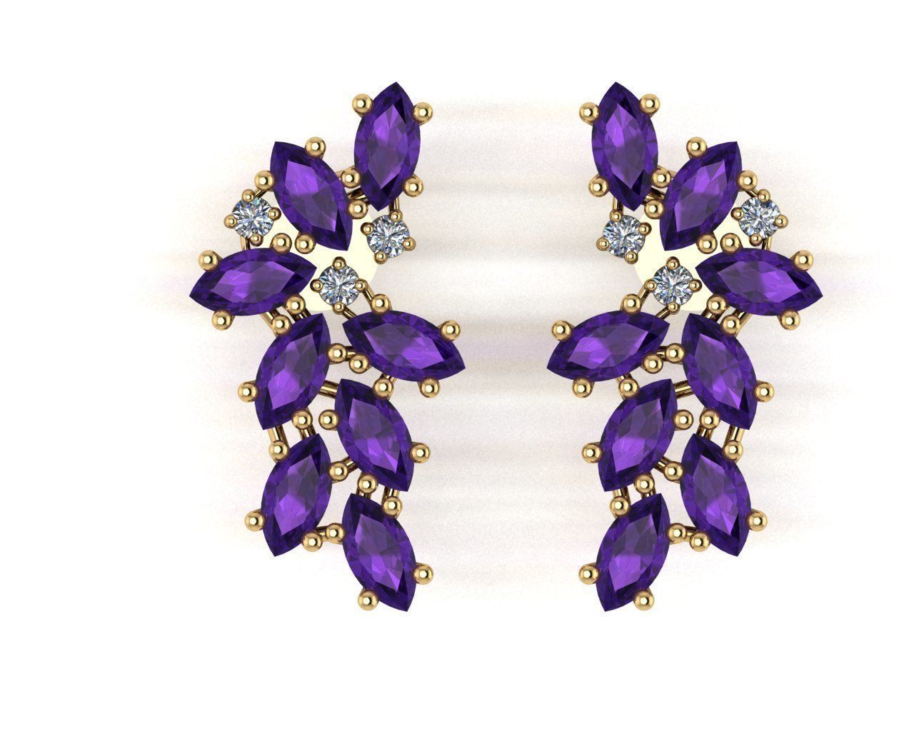 earrings 3D print model_2