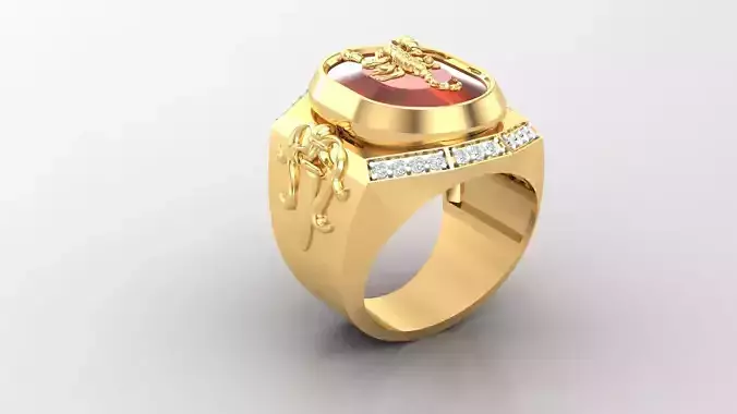 Diamond Man Ring Cad  MR  216