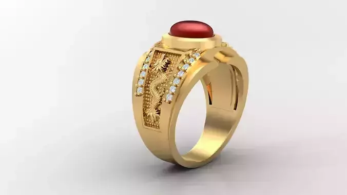 Diamond Man Ring Cad  MR  215