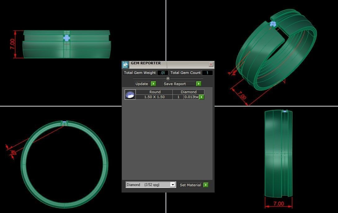 Diamond Man Ring Cad MR 209 3D print model_6