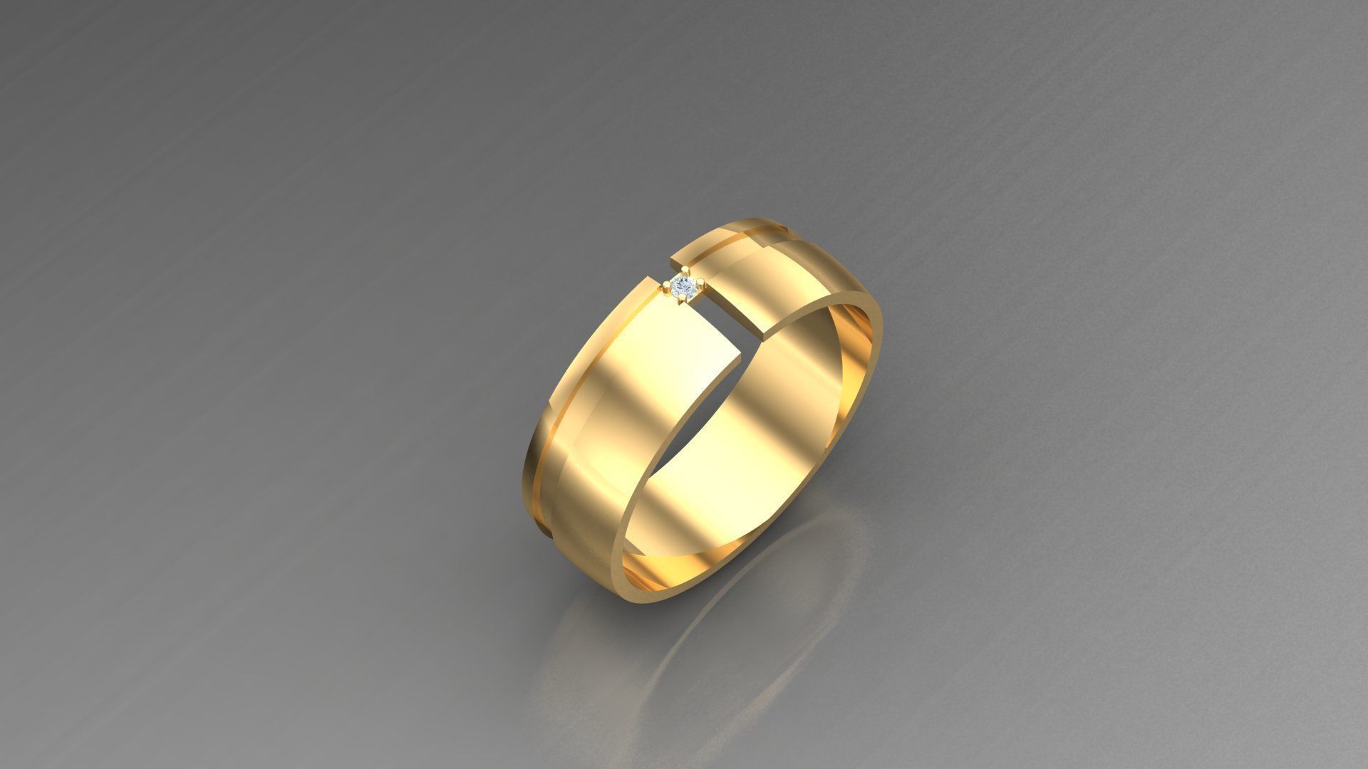 Diamond Man Ring Cad MR 209 3D print model_1