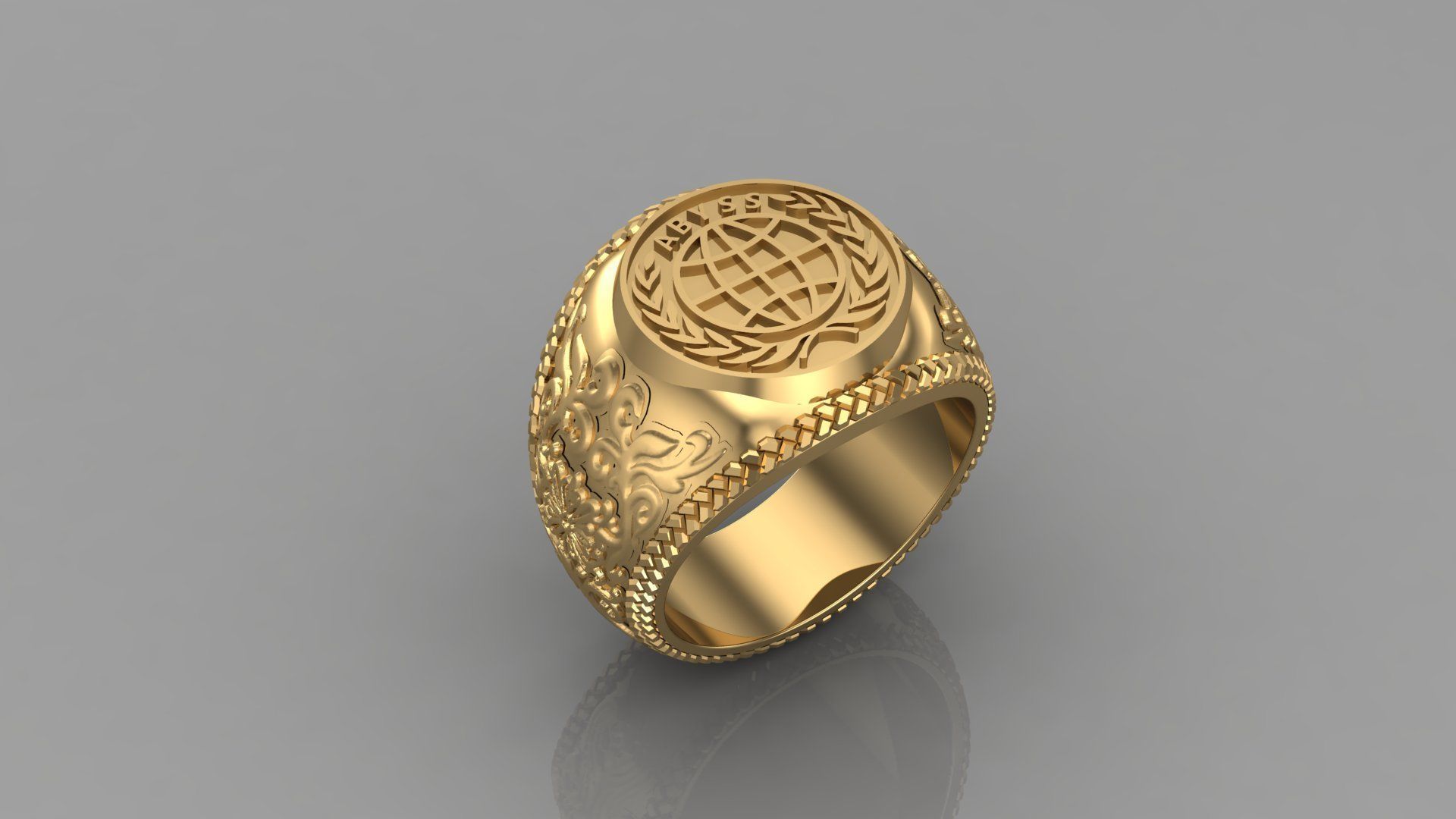 Diamond Man Ring Cad MR 207 3D print model_1