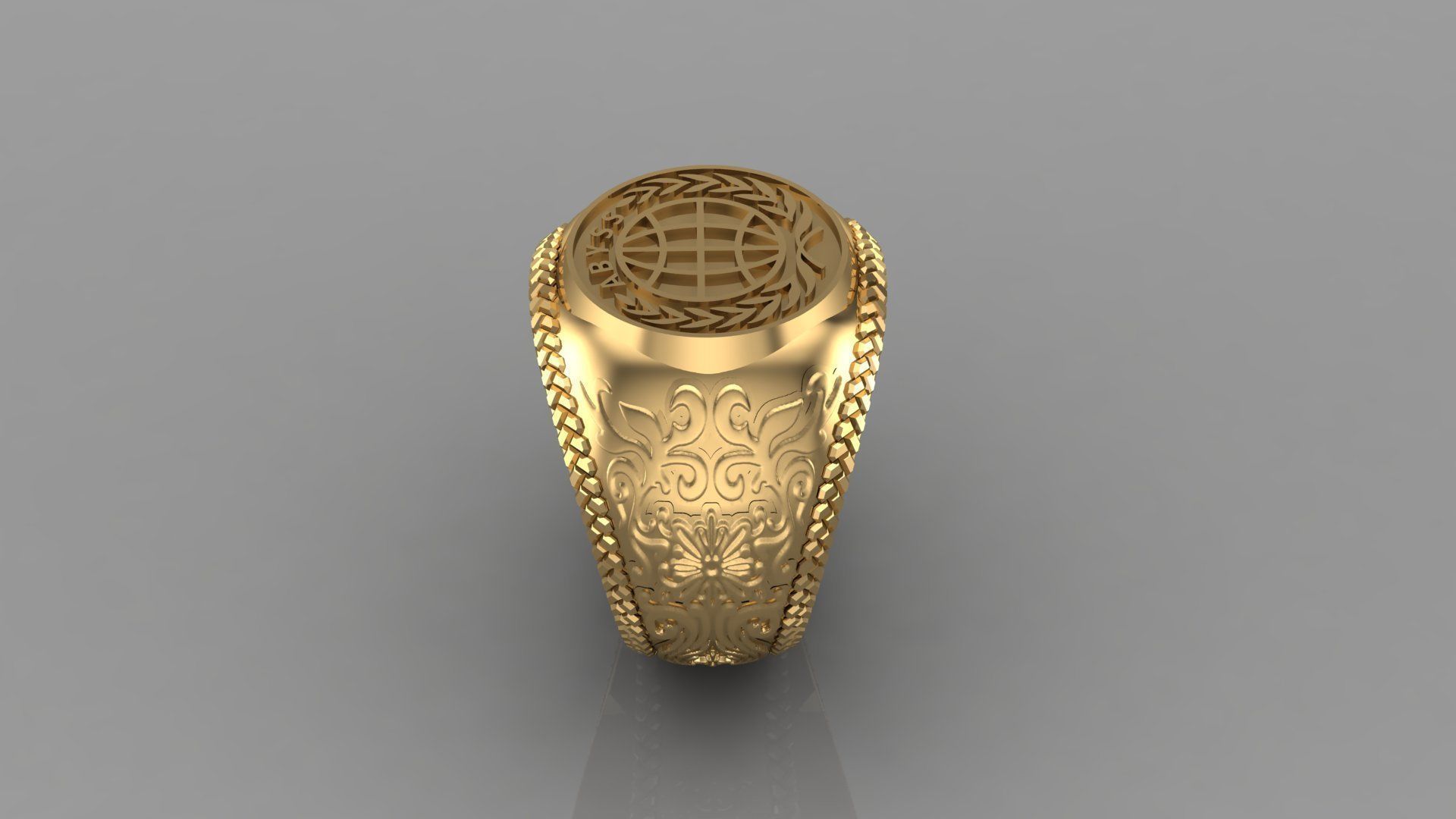 Diamond Man Ring Cad MR 207 3D print model_3