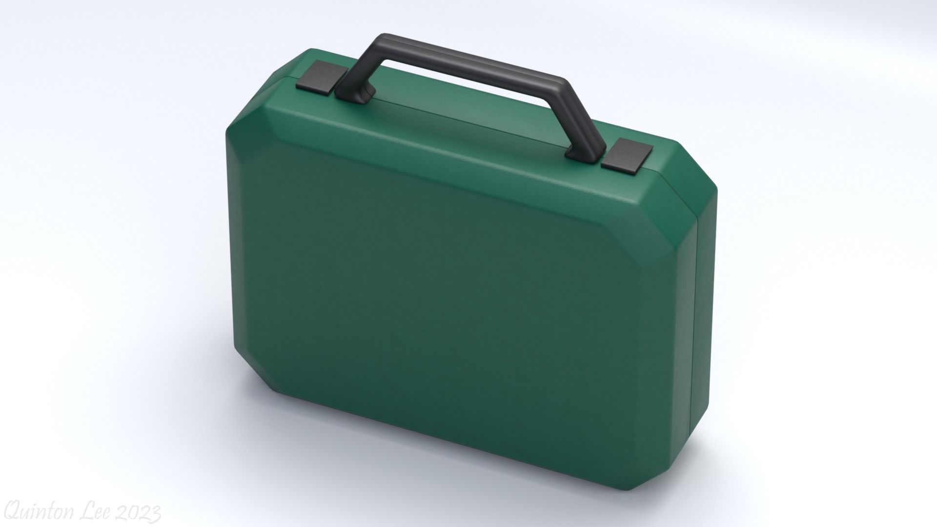 Medium Green First Aid Kit Low-poly 3D model_3