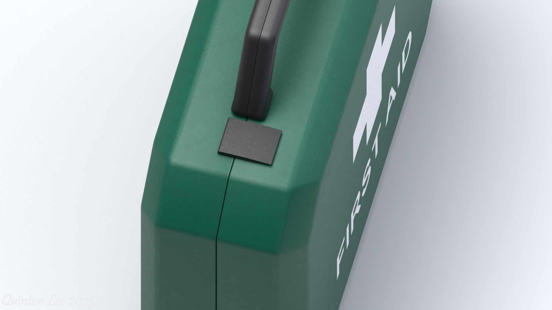 Medium Green First Aid Kit Low-poly 3D model_2