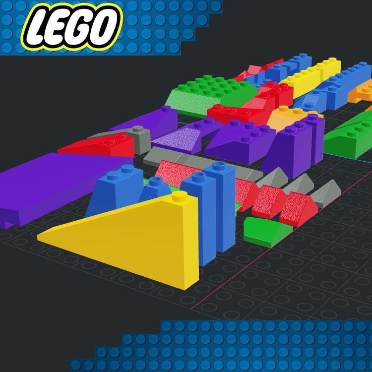 Lego - Bricks Sloping 3D print model_2