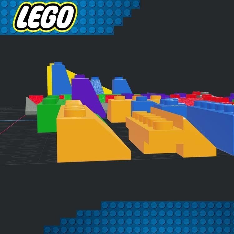 Lego - Bricks Sloping 3D print model_4