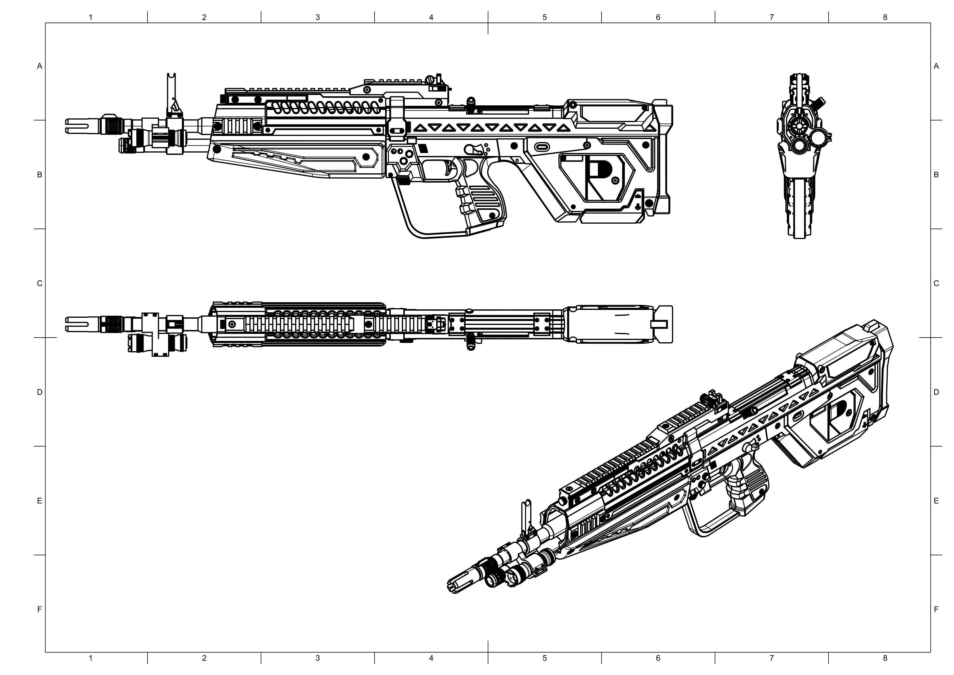 Bandit DMR Cosplay Prop 3D print model_9